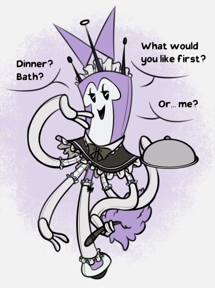 Dinner? Bath? What would you like first? Or... me?