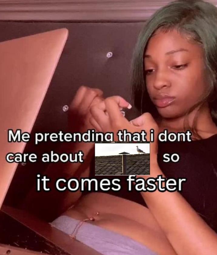Twitter user @hillyskristal posted a meme about the smoke emitting from the chimney during the 2025 papal conclave, writing, "Me pretending that I dont care about [the smoke] so it comes faster"