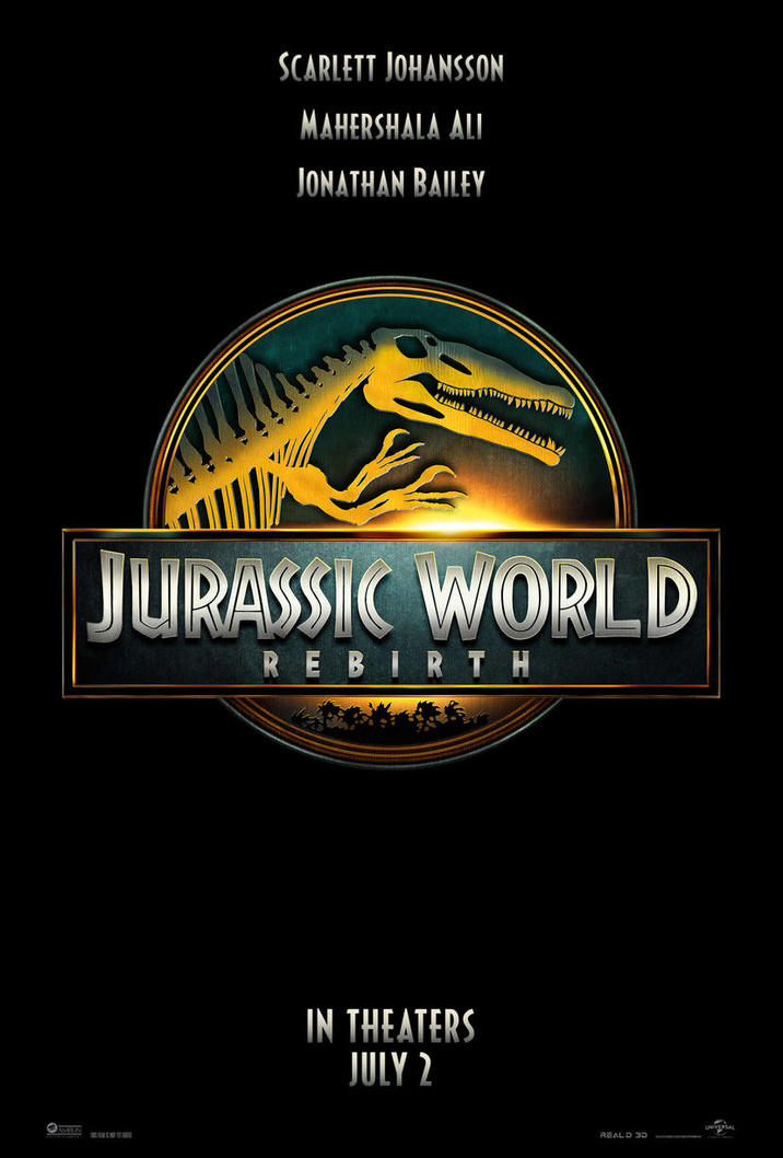 AMEN AWEEN SCARLETT JOHANSSON MAHERSHALA ALI JONATHAN BAILEY JURASSIC WORLD REBIRTH IN THEATERS JULY 2 REALD 30 UNIVERSAL
