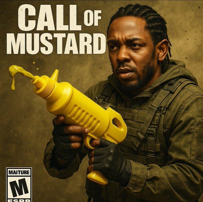 Call of Mustard An AI generated Call of Duty parody cover. The game is called "Call of Mustard."
