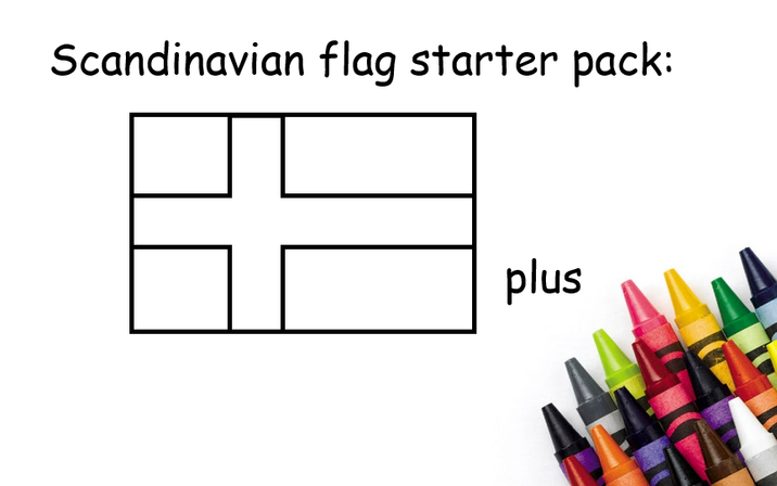 Scandinavian flag starter pack: plus