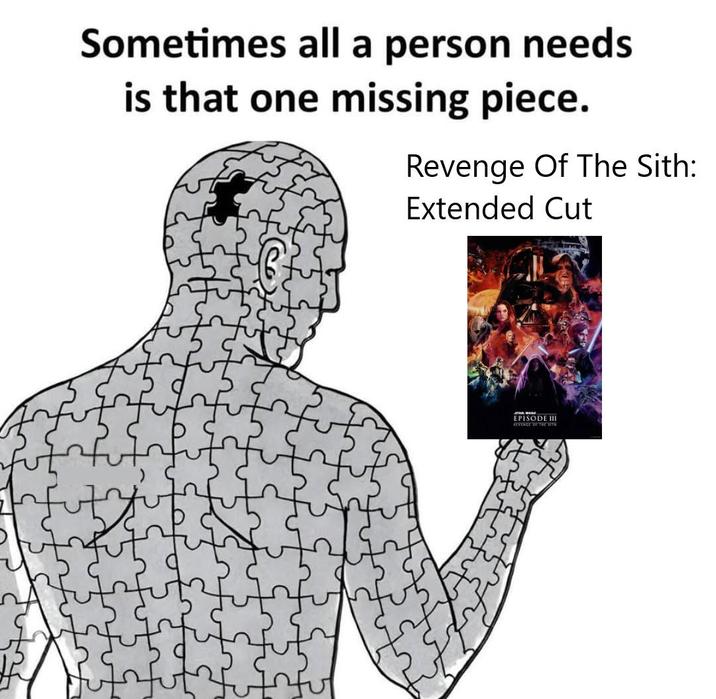 Sometimes all a person needs is that one missing piece. Revenge Of The Sith: Extended Cut EPISODE III REVENGE OF THE SITE