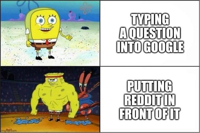imgflip.com TYPING A QUESTION INTO GOOGLE PUTTING REDDIT IN FRONT OF IT