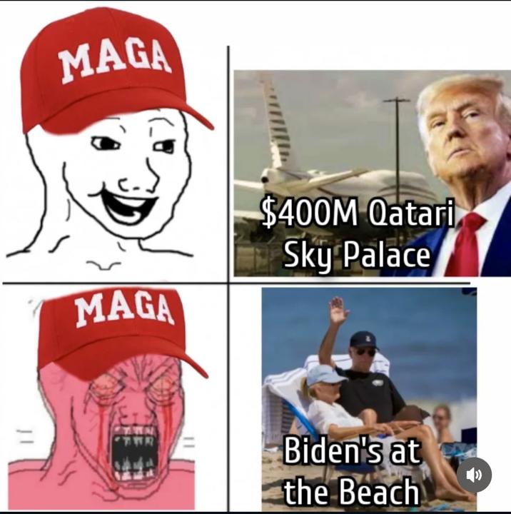 MAGA MAGA $400M Qatari Sky Palace -Biden's at the Beach