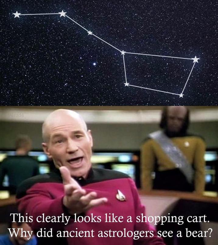 94rud4 This clearly looks like a shopping cart. Why did ancient astrologers see a bear?