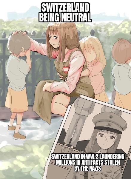 SWITZERLAND BEING NEUTRAL SWITZERLAND IN WW2 LAUNDERING MILLIONS IN ARTIFACTS STOLEN BY THE NAZIS