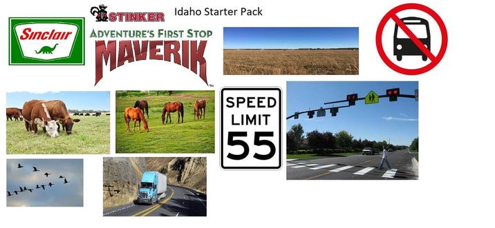 GILSTINKER Idaho Starter Pack Sinclair ADVENTURE'S FIRST STOP MAVERIK SPEED LIMIT 55 W (17)