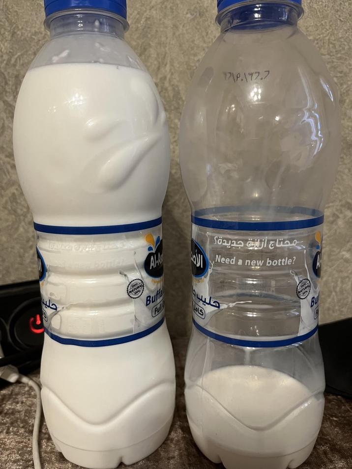حليم ed new bottle NATURAL 100% Al-A Buffal Full 17\P.147.7 محتاج أزيزة جديدة؟ Need a new bottle? الام حليب و كامل MATURAL Bu