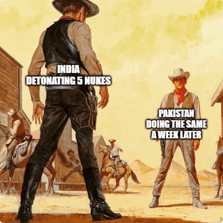 te INDIA DETONATING 5 NUKES PAKISTAN DOING THE SAME A WEEK LATER