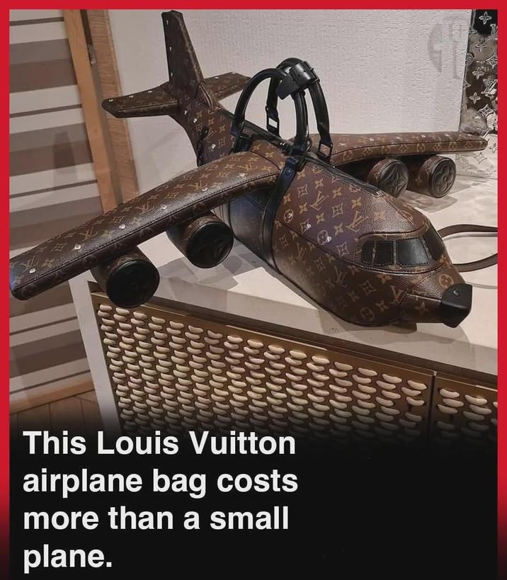 This Louis Vuitton airplane bag costs more than a small plane.