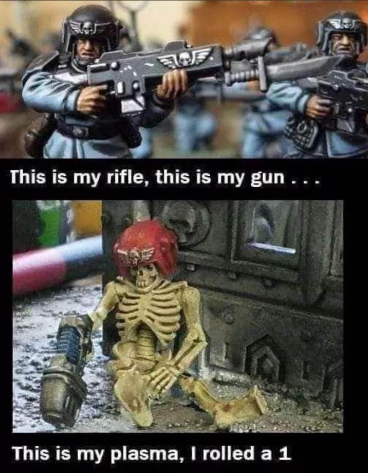This is my rifle, this is my gun... This is my plasma, I rolled a 1
