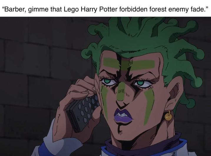 "Barber, gimme that Lego Harry Potter forbidden forest enemy fade." 21