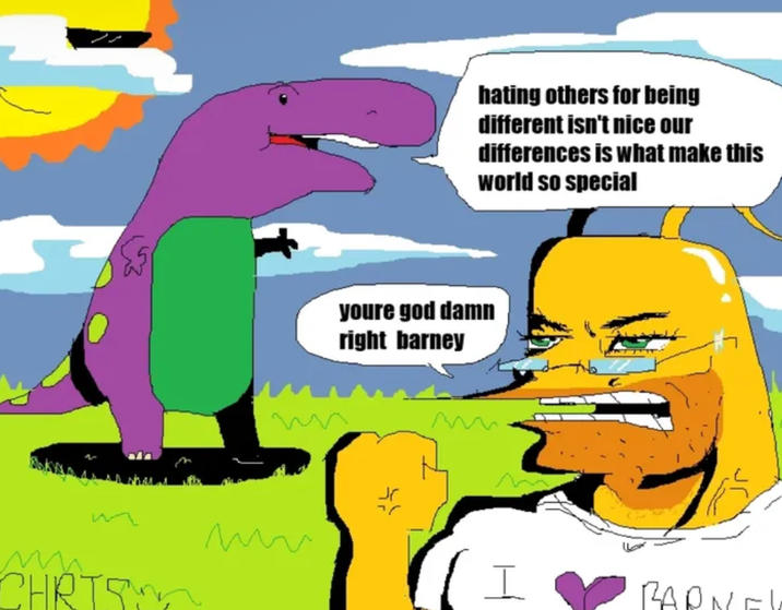hating others for being different isn't nice our differences is what make this world so special 5 youre god damn right barney CHRIS ти Ι BARNEL