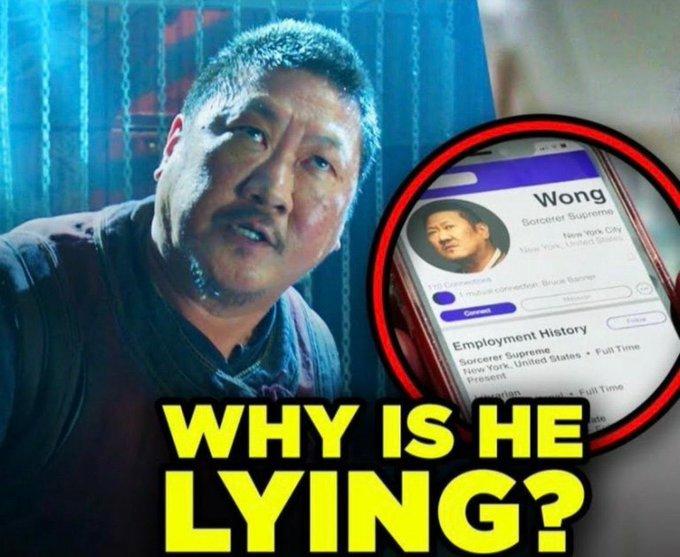 Reaction Image Meme "Why Is He Lying?" A reaction image based on a YouTube thumbnail. The reaction image featuers Wong and the yellow text, "Why is he lying?"