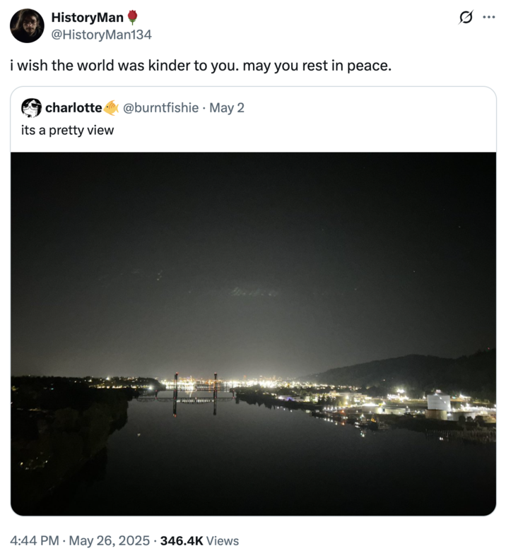 A "quote-tweet":https://knowyourmeme.com/memes/quote-retweets-qrts expressing outrage against right-wingers and conservatives for making transphobic jokes to the suicide of Charlotte Fosgate.