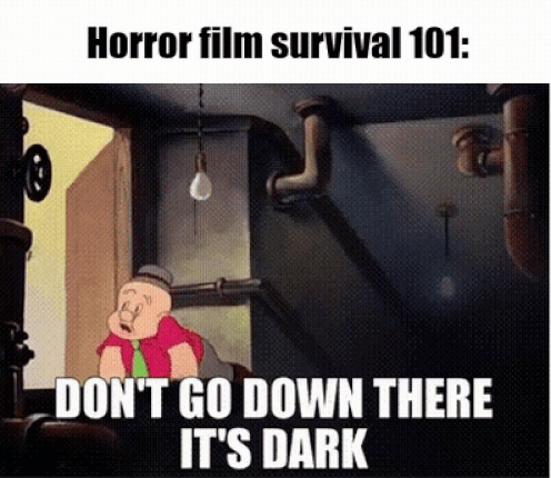 Horror film survival 101: DON'T GO DOWN THERE IT'S DARK