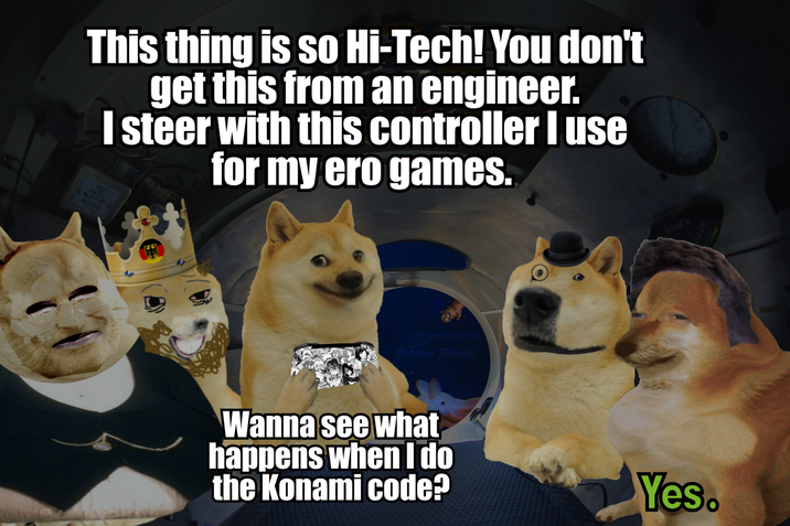This thing is so Hi-Tech! You don't get this from an engineer. I steer with this controller I use for my ero games. 6112 Dhoent LE-O-GAGE Wanna see what happens when I do the Konami code? Yes.