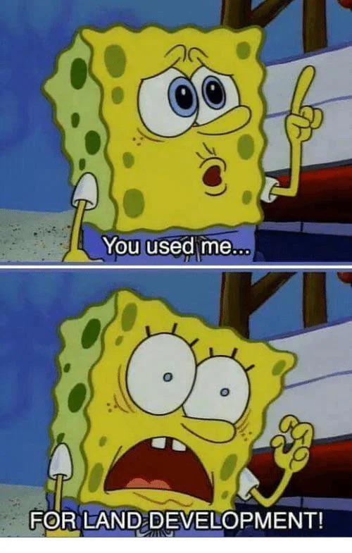 You used me... OB FOR LAND DEVELOPMENT!