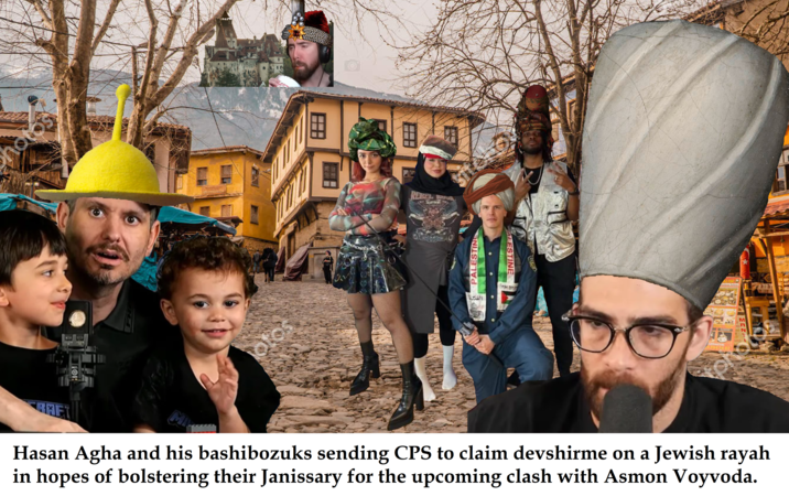 hotoss REBEL PALESTIN LESTINE RAET MI Hasan Agha and his bashibozuks sending CPS to claim devshirme on a Jewish rayah in hopes of bolstering their Janissary for the upcoming clash with Asmon Voyvoda.