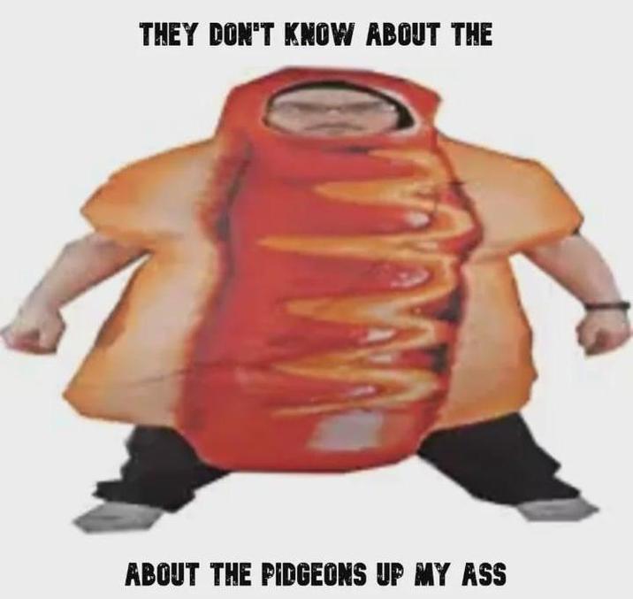 THEY DON'T KNOW ABOUT THE ABOUT THE PIDGEONS UP MY ASS