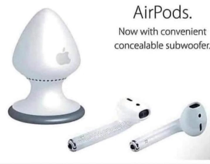 AirPods. Now with convenient concealable subwoofer.. to danzonevilts