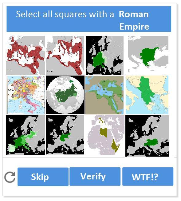 Select all squares with a Roman Empire BW C Skip Verify W--!?