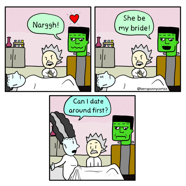Narggh! She be my bride! Can I date around first? @berrypunnycomics (1₁ =) મહત