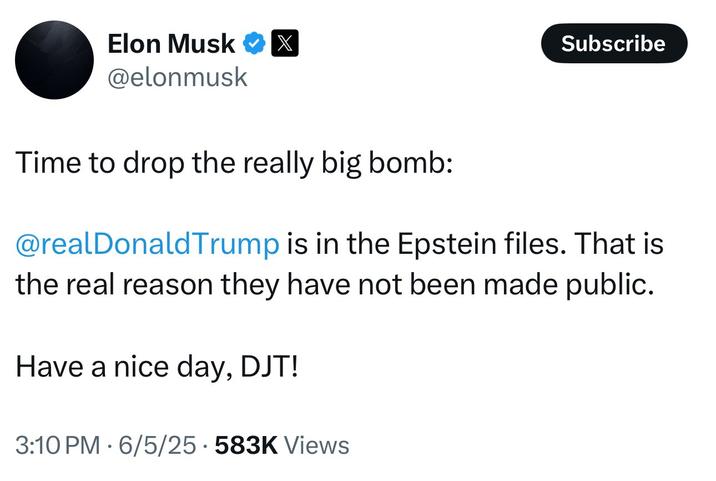 Elon just posted that Donald Trump is in the Epstein files and is the reason they have not been made public. Oh. My. God.