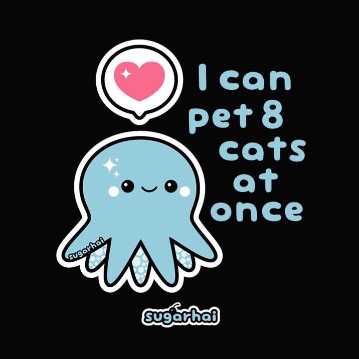 Sugarhai I can pet 8 cats at once Sugarhai