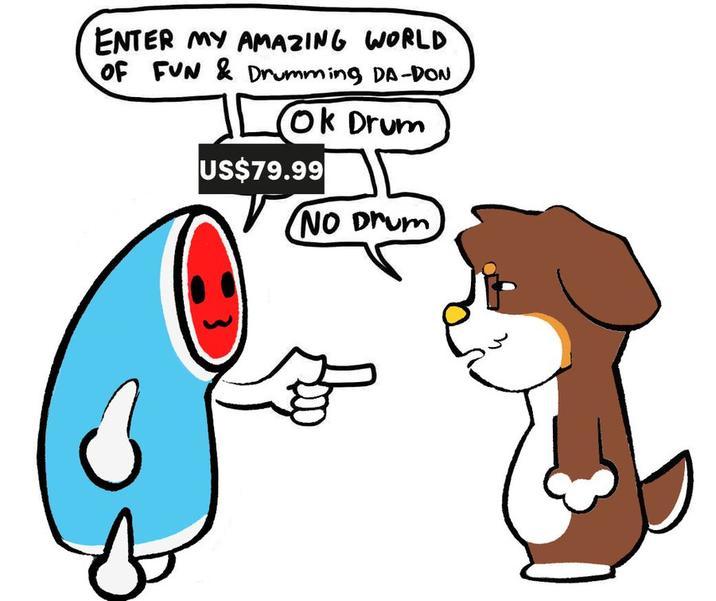 A version of the "Ok Mario, No Mario" meme. The meme references TAIKO NO TATSUJIN.
