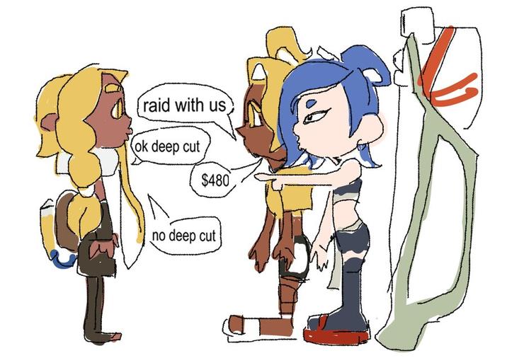 A meme referencing "Splatoon." The meme is by X user @Yufiie0.