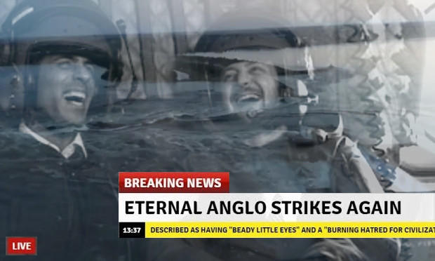 LIVE BREAKING NEWS ETERNAL ANGLO STRIKES AGAIN 13:37 DESCRIBED AS HAVING "BEADY LITTLE EYES" AND A "BURNING HATRED FOR CIVILIZAT