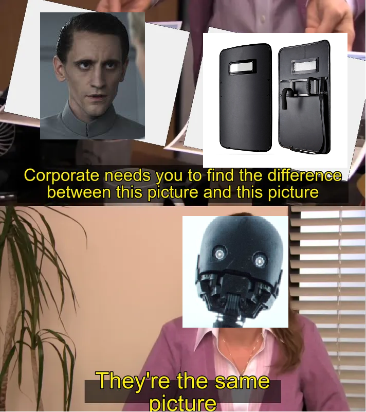 Corporate needs you to find the difference between this picture and this picture They're the same picture