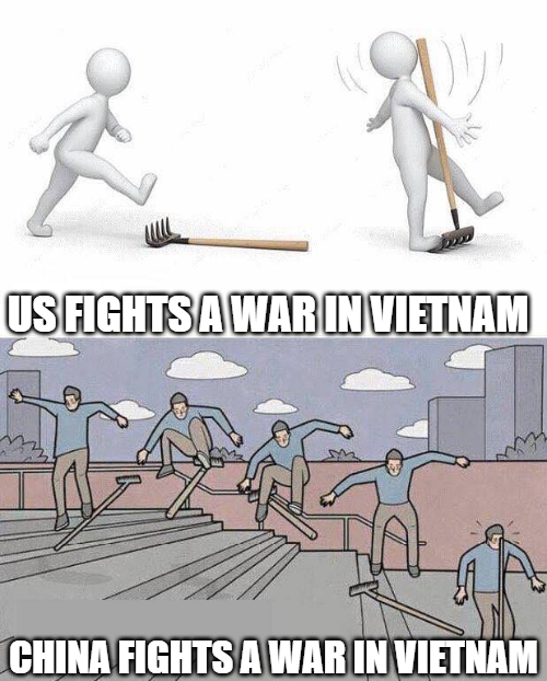 US FIGHTS A WAR IN VIETNAM CHINA FIGHTS A WAR IN VIETNAM