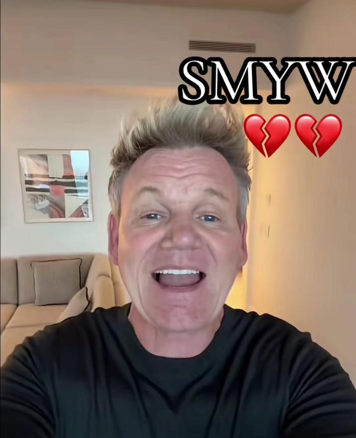 Gordon Ramsay "SMYW 💔" A photo of celebrity chef "Gordon Ramsay":https://knowyourmeme.com/memes/people/gordon-ramsay with the "slang":https://knowyourmeme.com/memes/internet-slang abbreviation "SMYW" next to him, resembling the "SYBAU 💔":https://knowyourmeme.com/memes/sybau-%F0%9F%92%94-lazer-dim-700 meme.
