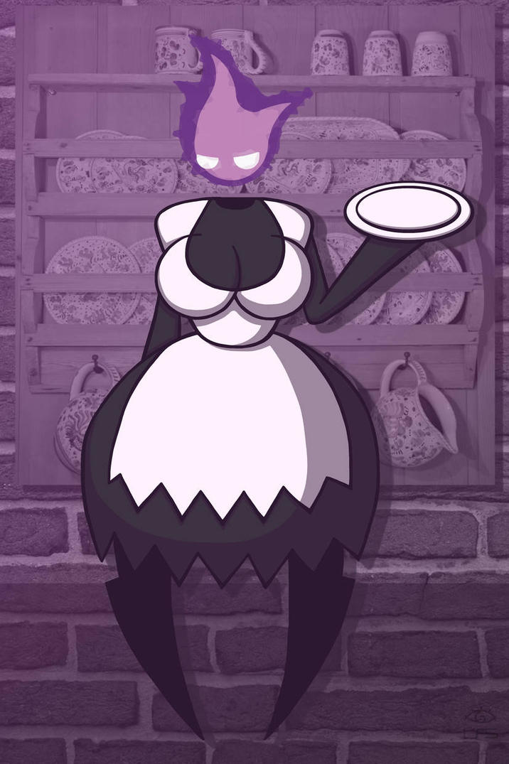 I'm probably one of the few artists who's ever attempted to draw any of the characters in this game besides the main girl herself. This ghost enemy chucks plates and spins at Sybil if she gets too close.

<a href="https://www.newgrounds.com/art/view/liquidfreakstudios/handmaiden-from-pseudoregalia">HD version on Newgrounds</a>