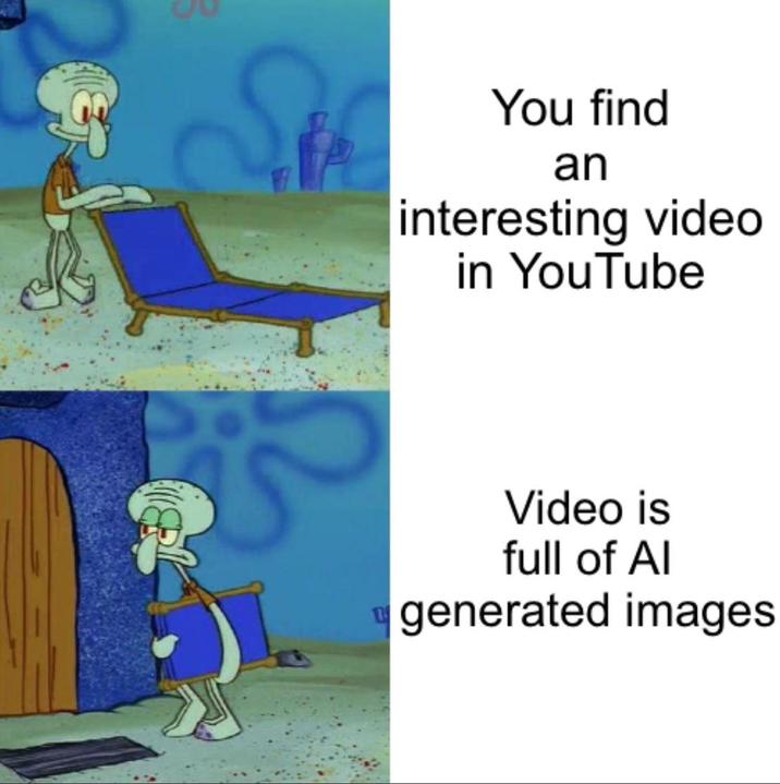 You find an interesting video in YouTube Video is full of Al generated images