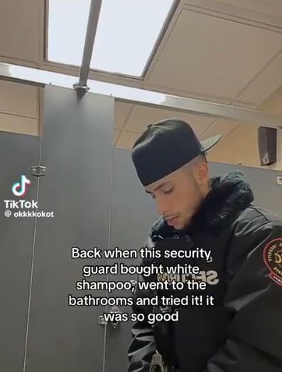 White Shampoo TikTok Video Screenshot (SFW) A screenshot of the controversial White Shampoo TikTok video. The video was posted by TikToker @okkkkokot and deleted.