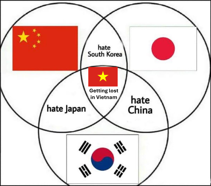hate South Korea hate Japan Getting lost in Vietnam hate China HIH
