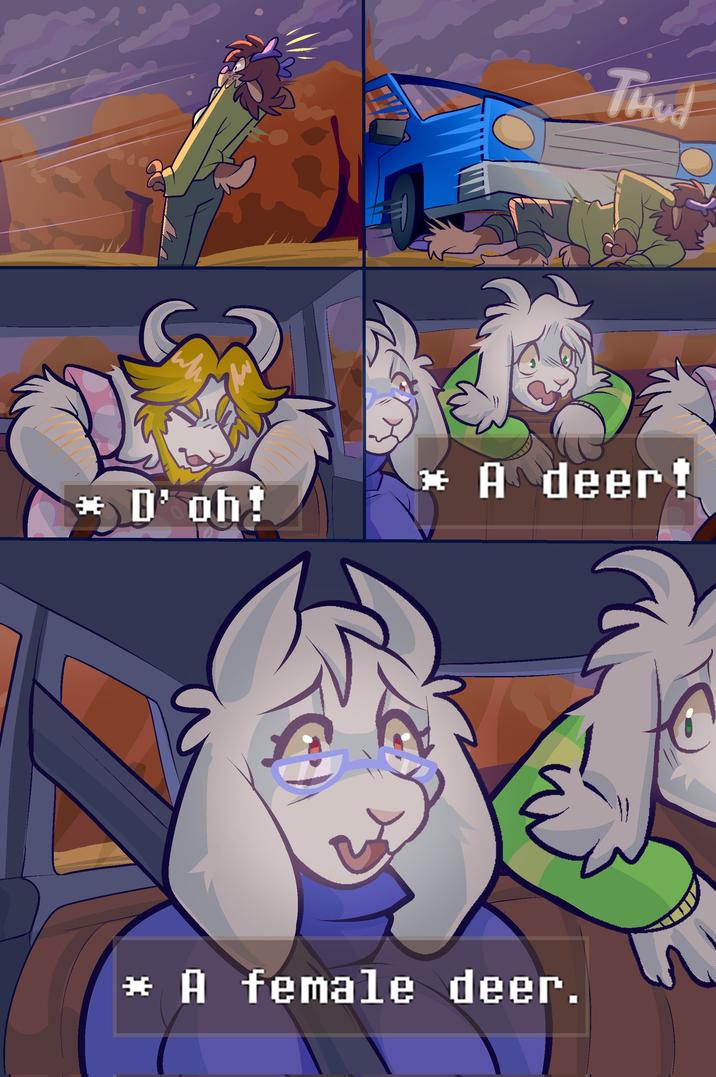 THud * A A deer! * D'oh! * A female deer.