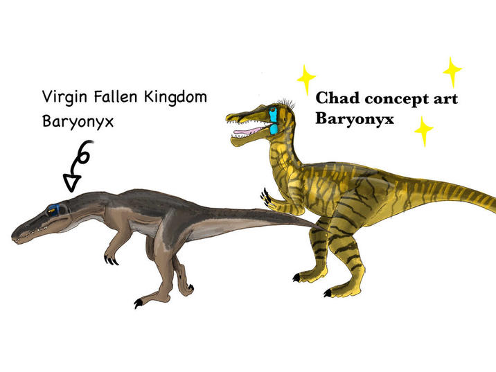 Virgin Fallen Kingdom Baryonyx Chad concept art Baryonyx