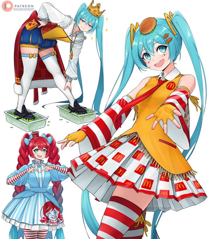 PATREON @DISMAIDENART GE NO BU K BURG KIN URG KIN URGER KING T BUR BURGER KING KING M B M B 3 M M 3 M M @DISMAIDENART e meals