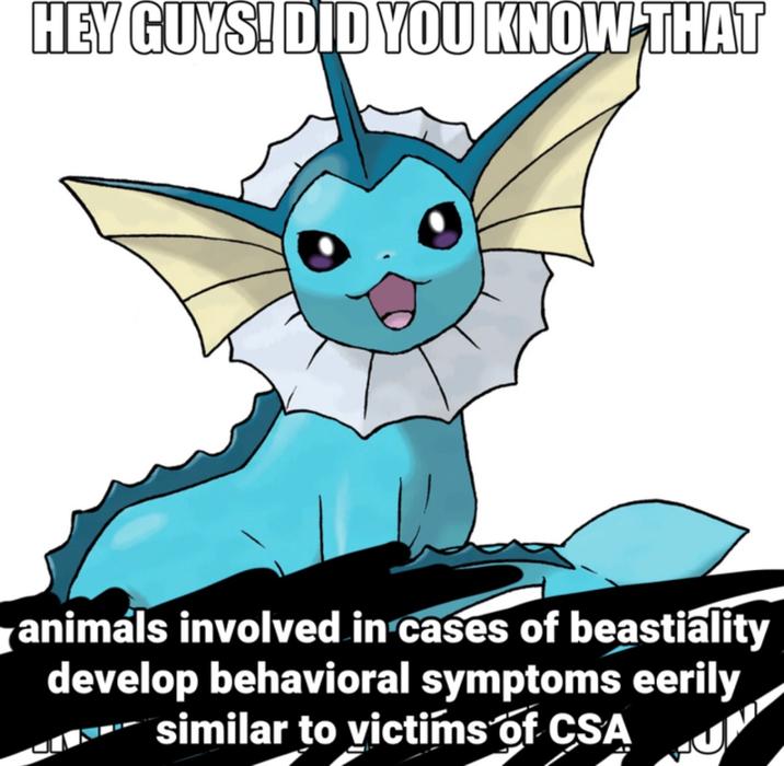 HEY GUYS! DID YOU KNOW THAT animals involved in cases of b---------- develop behavioral symptoms eerily similar to victims of CSA