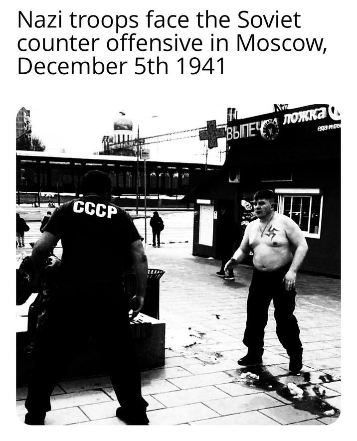Nazi troops face the Soviet counter offensive in Moscow, December 5th 1941 CCCP www 17 ВЫПЕЧЕНА ложка еда и вы