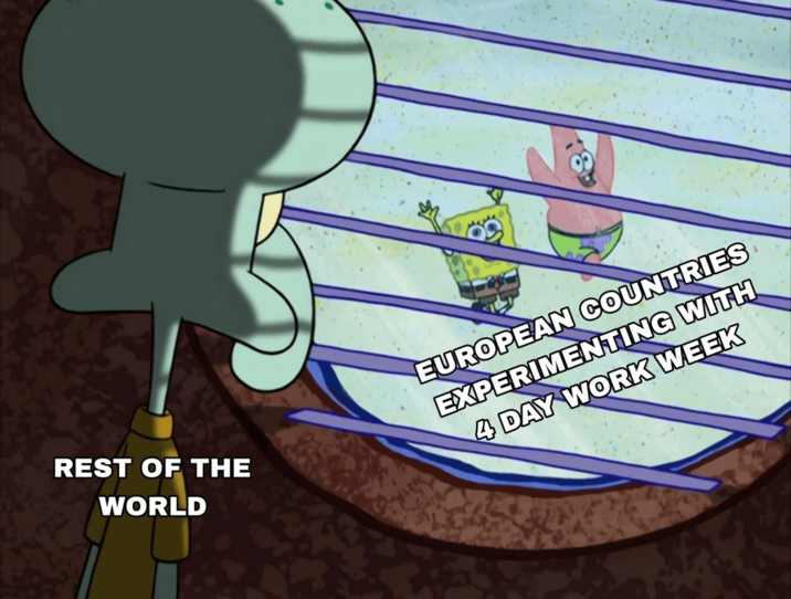 REST OF THE WORLD EUROPEAN COUNTRIES EXPERIMENTING WITH 4 DAY WORK WEEK