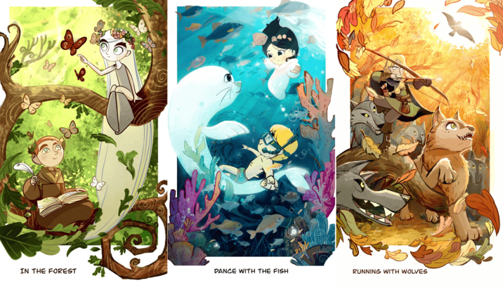 IN THE FOREST DANCE WITH THE FISH RUNNING WITH WOLVES