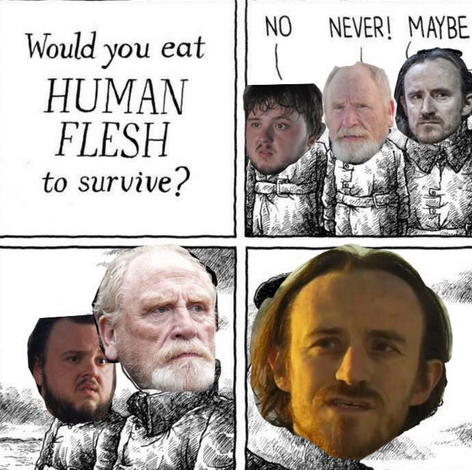 Would you eat HUMAN FLESH to survive? NO NEVER! MAYBE