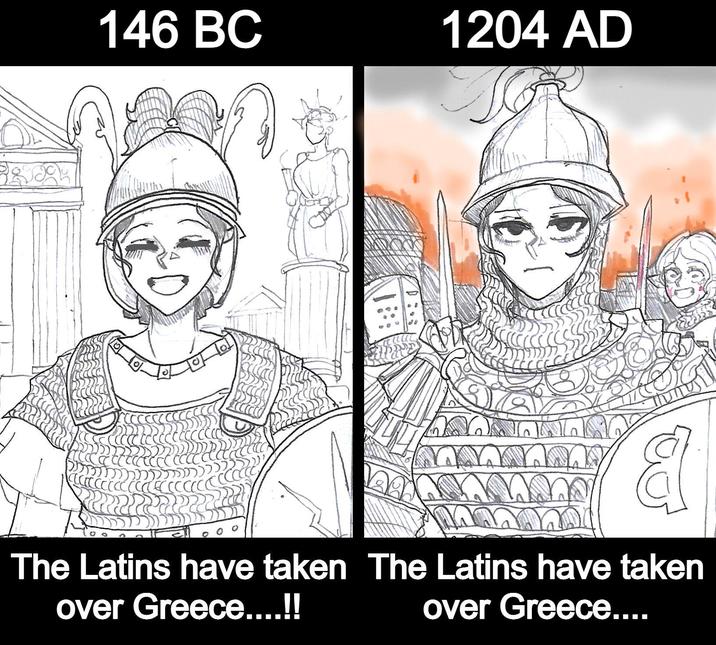 לנק 146 BC 1204 AD m & The Latins have taken The Latins have taken over Greece....!! over Greece....