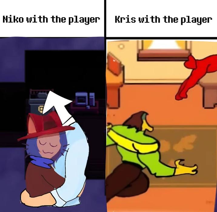 Niko with the player Kris with the player