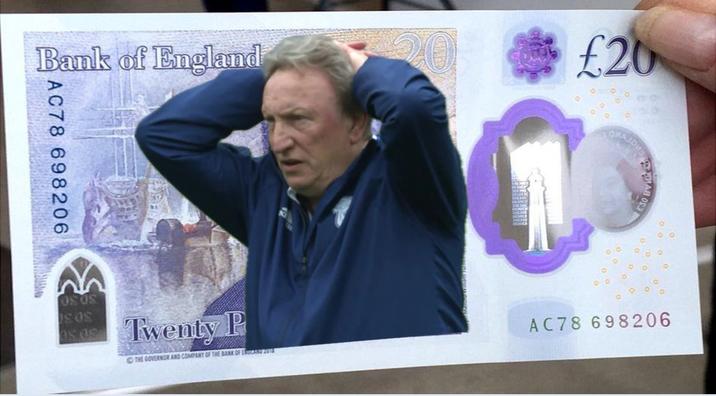 X user @HLTCO tweeted an edit of a 20-pound banknote edited to display English football manager Neil Warnock. The post gathered over 1,000 likes in a day.